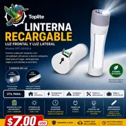 LINTERNA RECARGABLE CON LED FRONTAL Y LATERAL - Img 56240611