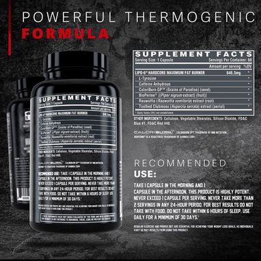 Lipo 6 HADCORE (Potente quemador de grasa) 60cap - 60serv 58234161 FITNESSARMY - Img 94358068
