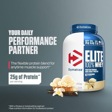 ✔️Dymatize Elite - 100% proteína de suero en polvo, 0.88 oz de proteína 67 servicios - Img 123037172