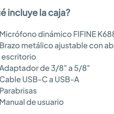 Micrófono con brazo metálico FIFINE K688. Dinámico USB/XLR 🎧🎮🌐 $92.76 - 8/8