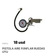 Pistola de aire para inflar gomas con medidor - Img 56600367