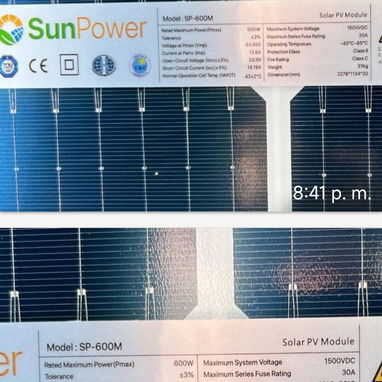 Paneles Solares SunPower de 600w - 4/4