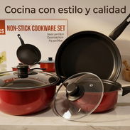 Set de Cacerolas, Sarten y Tapa Antiadherentes para Cocina - Img 58355190
