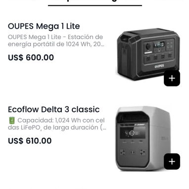 Ecoflows y Oupes, estaciones de carga - 2/2