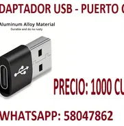 ADAPTADOR USB-PUERTO C. TENGO MENSAJERÍA. INTERESADOS AL WHATSAPP - Img 49232977