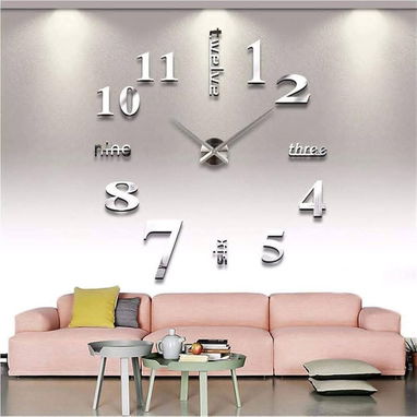 Reloj de pared 3d efecto espejo 120 cm de diámetro color 25 USD - 2/2