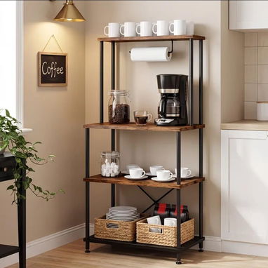 🛍️ Estante y organizador con madera y metal. - 2/2
