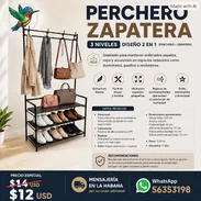 CLOSET CON ZAPATERA 3 NIVELES. ESTANTE - Img 56869260