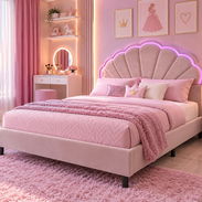 Cama rosada con luz Led - Img 58325035