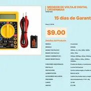 Tester Digital Crownman DT830B Voltaje Resistencia Corriente VPT#-0467 - Img 55669346