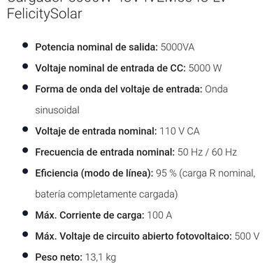 Inversor híbrido de 5k Felicity Solar. - 2/3