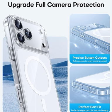 ☎️53544655 🛵 Entrega Disponible ⭐Funda TAURI para iPhone 17 Pro Compatible con MagSafe – Blanca Transparente ⭐ - 7/7