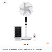 Ventilador solar recargable con panel y bombillo - Img 55339007