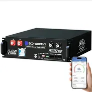 Batería Inteligente Eco Worthy 5kwh Tecnología LiFePO4 🔋 *5.12 Kwh* 🔋 *51,2 V 100 Ah* BMS Integrado 💡 Es compatible - Img 58332674