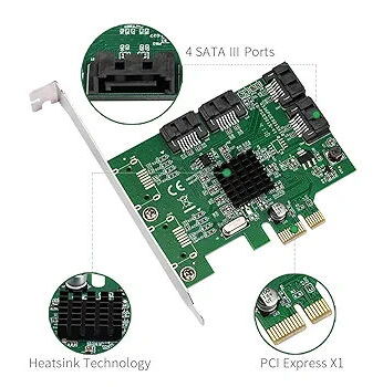 EXCELENTE TARJETA CON _ 4 PUERTOS SATA _PCI EXP 1X _ 59361697 - Img 97499922