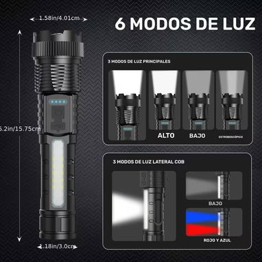 ☎️53544655 🛵 Entrega Disponible ⭐ Linterna Multifuncional de Alta Luminosidad⭐ - Img 113685398