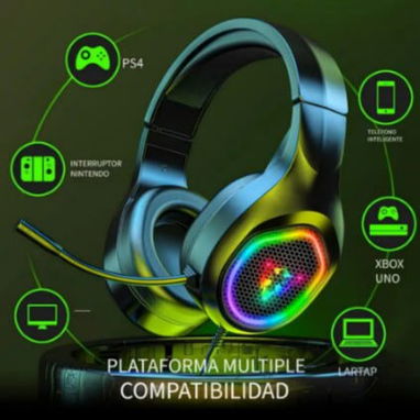 🎧 Auriculares Gamer USB para PC – Sonido Envolvente + Estilo LED - Img 102642033