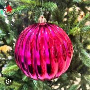 Set de 6 bolas de navidad con relieve - 8/8