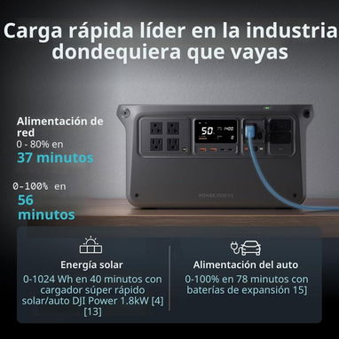 DJI Power 1000 V2. Estación de Energía Portátil 1024Wh LFP, 2600W. - 3/5