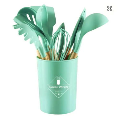 ⭐ Juegos de 12 Utensilios de Cocina de Silicona - 3/6