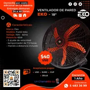 💲40💲 VENTILADOR DE PARED EKO. MENSAJERÍA CON FACTURA Y GARANTÍA. TLF 54833699 - Img 52135550