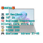 LAPTOP 🎁NUEVA🎁📦CAJA, HP OmniBook (16-bz0010wm), 16" 2k, Snapdragon X(Intel Core Ultra 5), 16GB DDR5, 512GB SSD, 20H - Img 56889396
