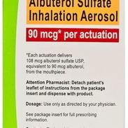 Sulfato de albuterol / Similar a Salbutamol / Broncodilatador (agonista beta-2 adrenérgico) . - Img 52085459