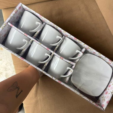 Juegos de tazas para café de cerámica de 12 piezas 🌸 Varios modelos - Img 118625769