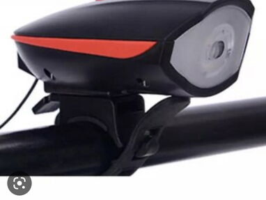 Luces para bicicleta, con claxon, recargable, delantera, resistente al agua. - Img main-image