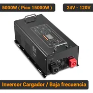 Inversor Cargador VEVOR 5000W 15000W Pico Baja Frecuencia 24V a 120V Onda Pura Con Control Remoto Off Grid Negro - Img 55746287