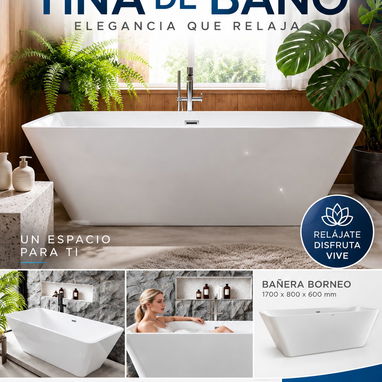 Tina de baño 180x80 nueva en su 📦 - 4/5