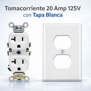 Tomacorriente 20 Amp 125V Con Tapa Blanca Sin Caja / 12 - Img 55826270