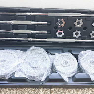 Maleta de pesas, barra y mancuernas de 50 Kg para el gym. Se vende la maleta completa, nada por separado. - 2/10