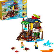 LEGO CREATOR 3en1 Casa Surfera en la Playa, Barco o Avión Biplano, Juguete de Construcción con Animales para Niños - Img 44948210