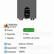INVERSOR / BATERÍA LIFEPO4 / BATERÍA LITIO 200AH / BATERÍA SOLAR 10KWH /  BATERÍA 51.2V / BACKUP ELÉCTRICO / ENERGÍA SOL - Img 54493228