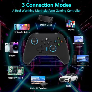 mandos inalámbricos RGB con memoria bluetooth y cable para pc,android,Apple,switch tel:54018133 - Img 110695081