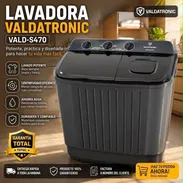 Lavadora semiautomática de 7kg Valdatronic color gris, calidad superior - Img 56608140
