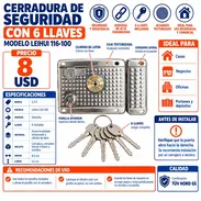 CERRADURA DE SEGURIDAD S.P.C. – 6 LLAVES - Img 58481730