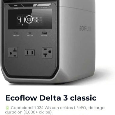 🔋⚡️ ECOFLOW - OUPES - ENERGÍA PORTÁTIL PARA TU HOGAR ⚡️🔋  Equipos sellados en caja nuevos.Garantia por escrito 15 dias - 3/4