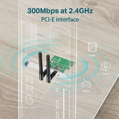 TP-Link TL-WN881ND - WIFI Adaptador PCI Express, Tarjeta de Red (300 Mbps, 2.4 GHz, 802.11n/g/b - Img 118907704