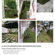 SE SOLICITA JARDINERO CON MAQUINA DE PODAR PARA MANTENIMIENTO DE JARDÍN - Img 55915870