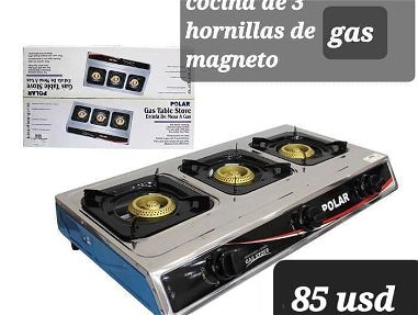 Cocina de Gas 3 Hornillas con magneto. Nuevas - Img main-image