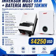 📦 *Inversor Must de 6kw de 110v-220v fase dividida + batería Must de 10kwh* - Img 56894627