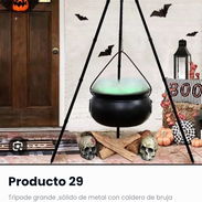 🧙♀️Caldero de brujas con trípode grande de metal 🎃 Decoración Haloween - Img 57766416