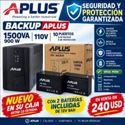 TU TRANQUILIDAD BACKUP UPS 1500 VA 900 W 110V NUEVO EN CAJA CON DOBLE BATERÍA DE 12V 9AH TU LO ESTRENAS - Img 57967635