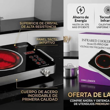 Cocinas Infrarrojo Challenger de 3500 watt con mensajeria incluida por solo 35 usd en efectivo o ze-lle, o bi-zum, - 2/2