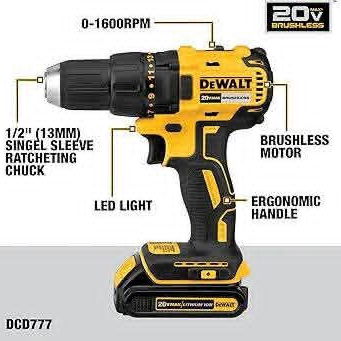 Taladro inalámbrico de 20 V MAX y destornillador de impacto, taladro eléctrico sin escobillas, kit combinado de herramie - 3/10