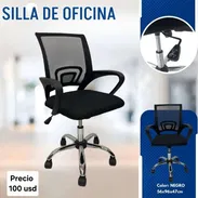 SILLA DE OFICINA NEGRA 96CM - Img 55645947