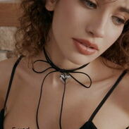 Choker de flor gargantilla collar a la moda collares anillos aretes argollas - Img 44613971