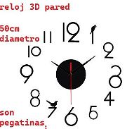 Lindos y vistosos relojes 3D de pared 50x50 cm de diametro o 25 cm de radio - Img 45033543